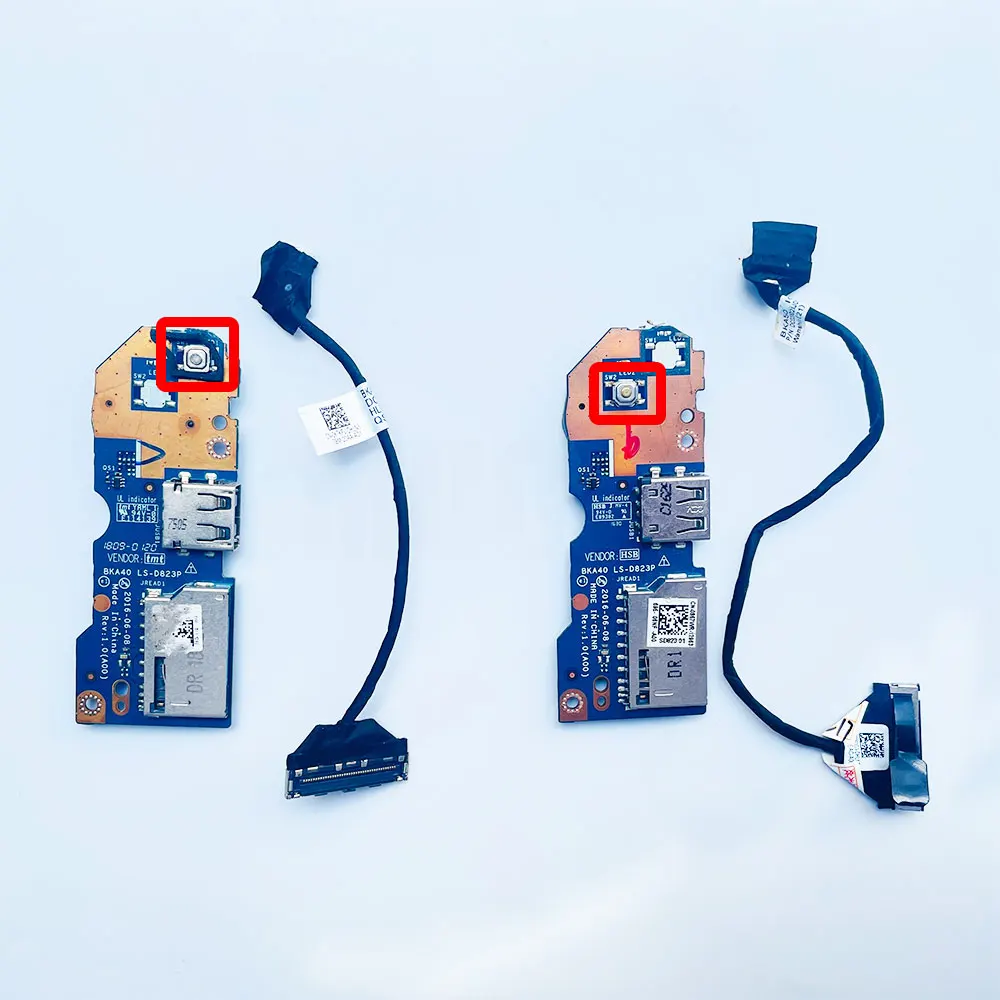 

For Dell Inspiron 7000 7560 7460 7472 7572 P74G laptop Power Button Board with Cable switch USB IO card reader board LS-D823P