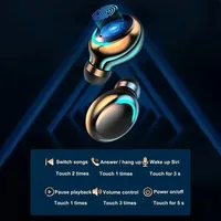 New Bluetooth Headphones 9D Stereo High Bass Sport Earphones Handfree Touch Control Tws Wireless Earbuds Waterproof Headset 4