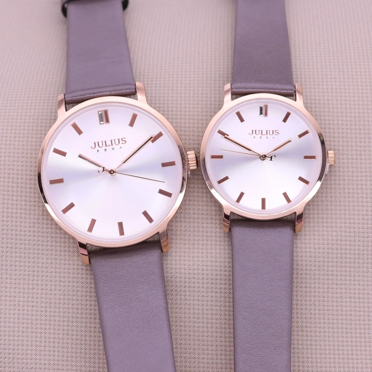 Classic Men's Watch Women's Watch Japan Quartz Couple Hours Fine Business Retro Real Leather Clock Lover's Gift Julius Box