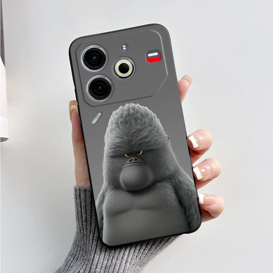 Luxury Marble Black Silicone Soft Phone Case - Elegant TPU Back Cover in 6.78