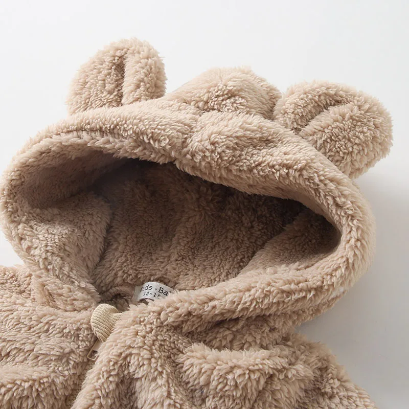 Winter Kids Hoodie Sweatpants Set Cute Bear Thicken Girls Outfit