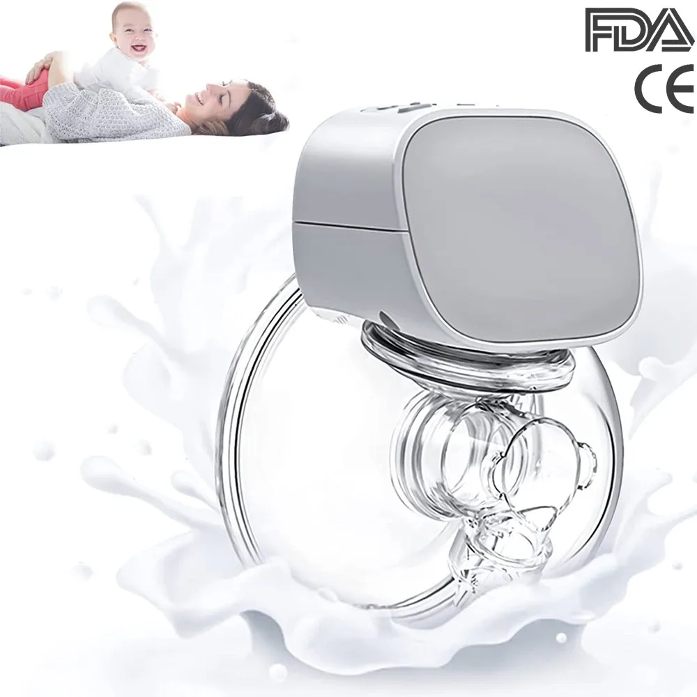 Portable Electric Breast Pump Silent Wearable Automatic Milker USB Rechargable Baby Breastfeed Milk Extractor Milker BPA Free anly kiss electric breast pump usb chargable silent wearable hands free portable double milk extractor automatic milker bpa free