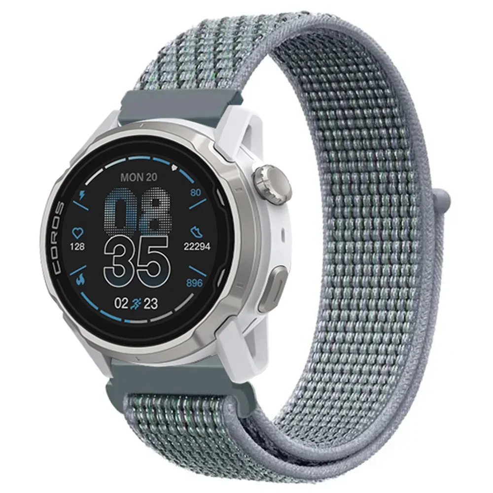 Breathable Nylon Loop Watch Band with Adjustable Fit, 20/22mm