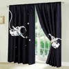 2PCS Astronaut Space Astronaut Window Curtains Cartoon Characters Cosmic Planet Adventure Rod Pocket Window Drapes. 3