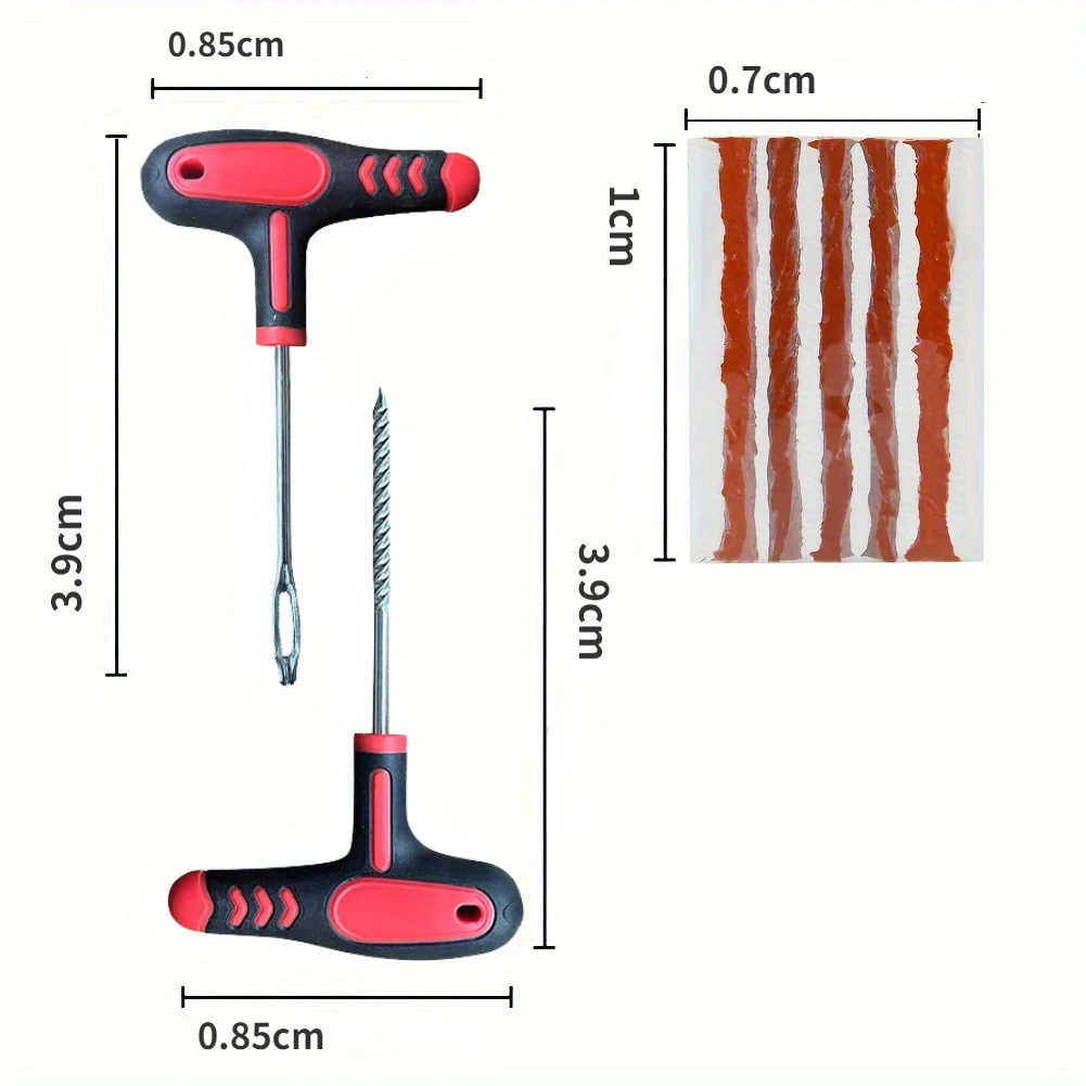 Tire Repair Kit Car Tire Repair Tool Studding Tool Set Auto Bike Tubeless Tyre Puncture Plug Garage Tools Rubber Strip