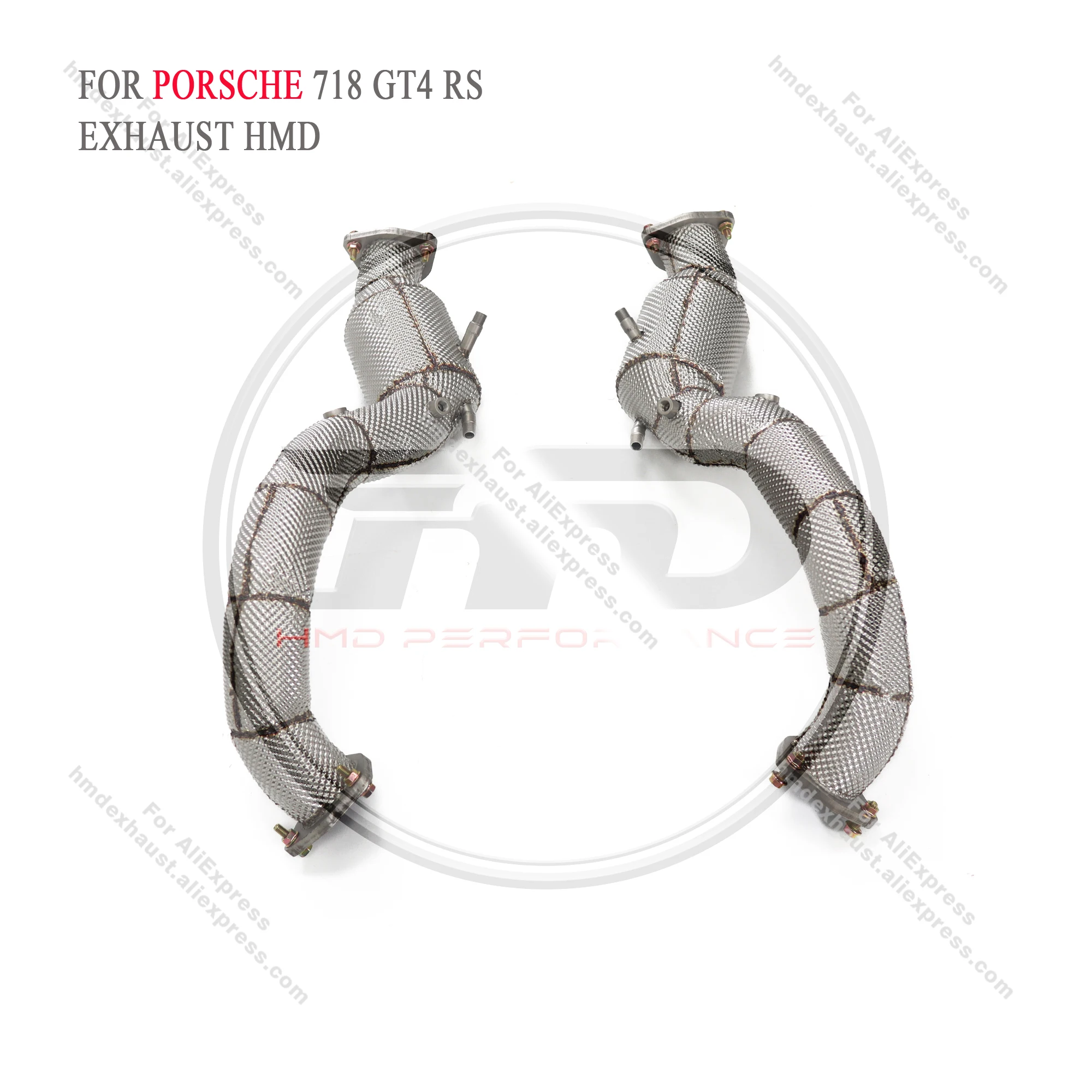 Per Porsche 718 Gt4 Rs Scarico Downpipe Modifica Prestazioni Catalizzatore Tubo Hmd Downpipe Ad Alto Flusso