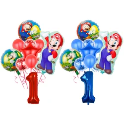 Marioed Super Bro Decorative Balloons For Party Birthday Party Decoration Boy Party Supplies Baby Shower Family Foil Latex Globo