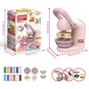 Children's Colored Clay Toy Tool Set Toy Creative Diy Handmade Noodle Burger Ice Cream Machine Mold 6