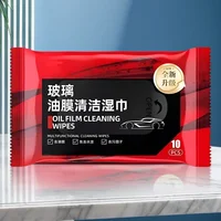10Pcs Car Glass Oil Film Removal Wipes Car Window Glass Oil Film Remover Oil Film Cleaning Wipes Glass Windshield Cleaning Wipes 1