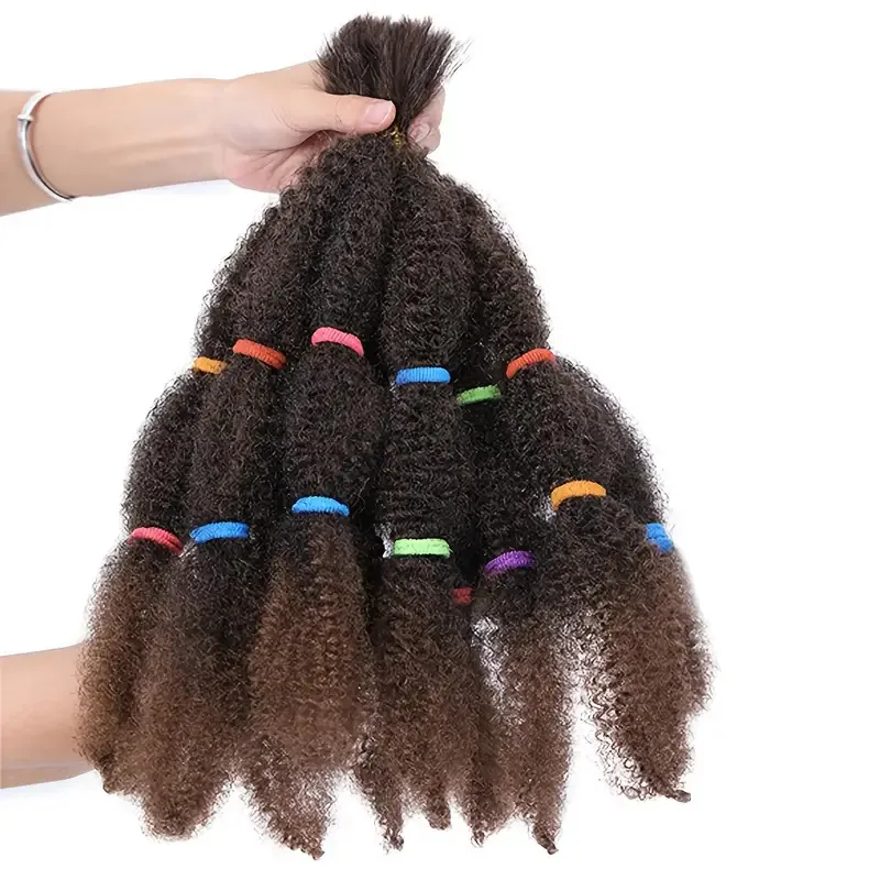 Afro Kinky Wave Curly Braids Extensions Synthetic Hair 12inch/strands Marley Bouncy Curly Hair Braids For Black Women 3