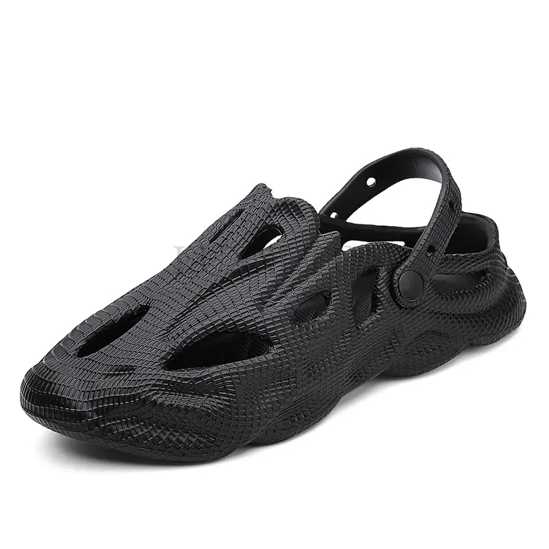 

Sandals for Men Hole Shoes Rubber Clogs Men EVA Unisex Garden Shoes Black Beach Flat Sandals Slippers Zapatos De Hombre