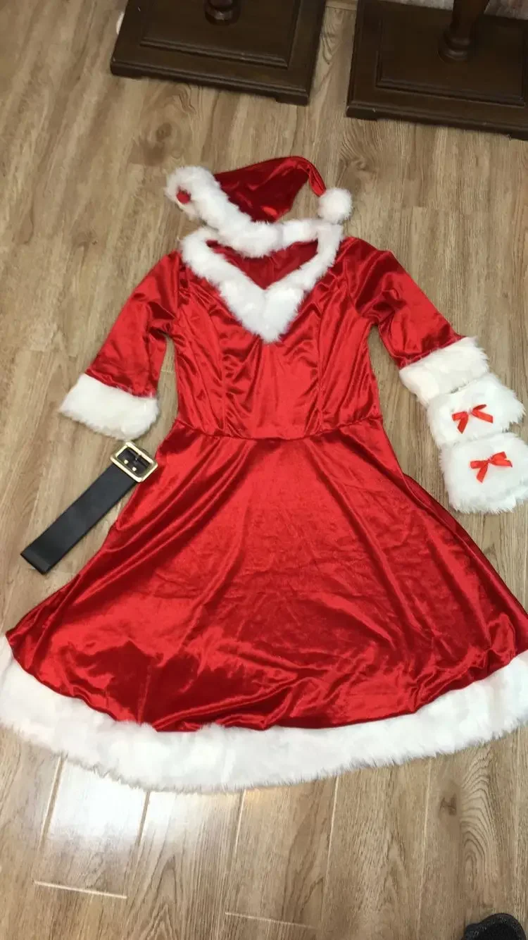 Abiti natalizi per adulti Miss babbo natale outfit Costume da