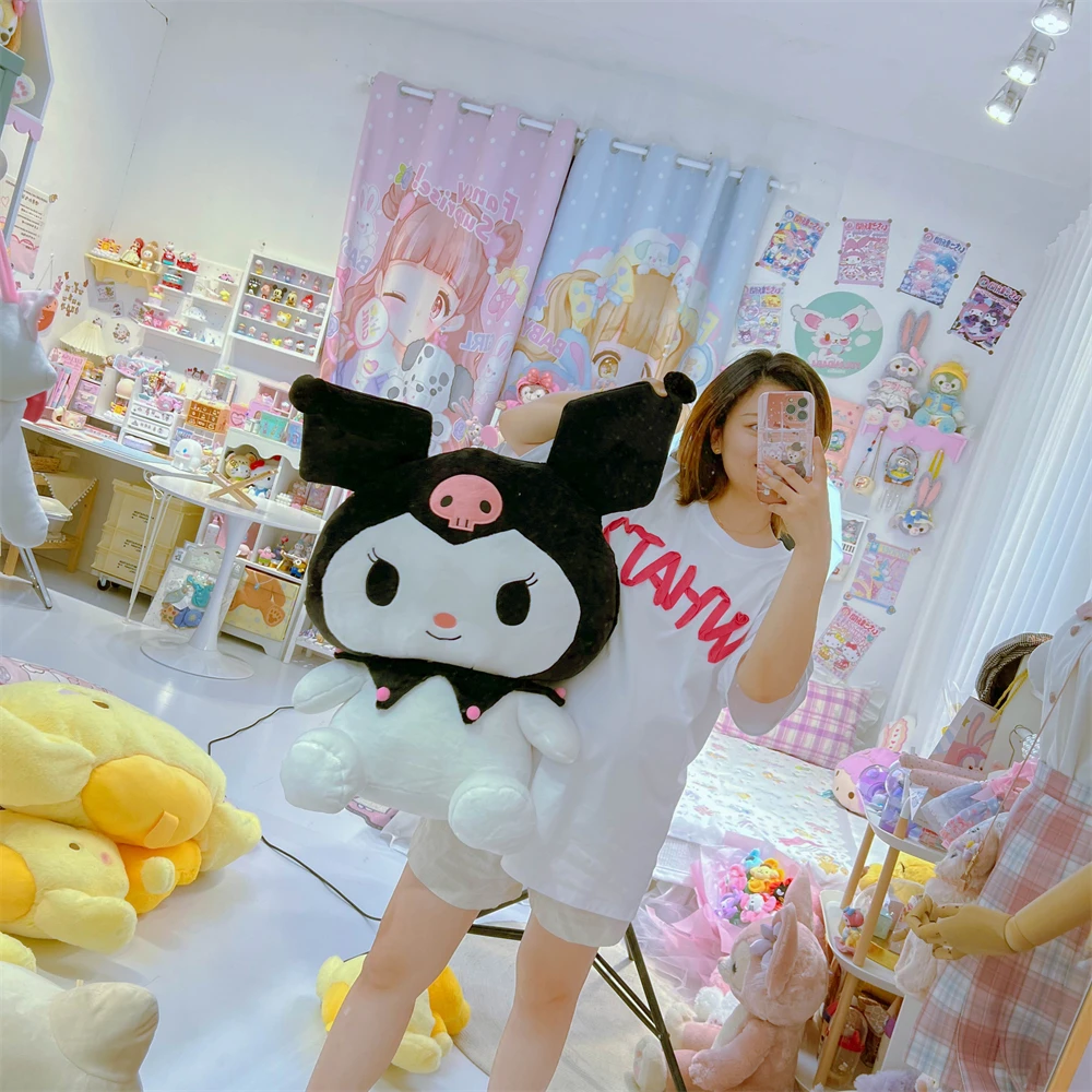 Cute Big Size Cinnamoroll Kuromi Plush Toy Kawaii Japanese Style