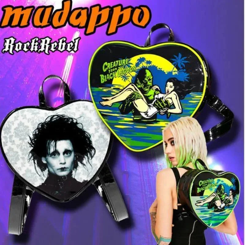 Punk Rock Print Mini Backpacks For Women Gothic Dark Niche Women Backpack Crossbody Bags Leather Backpack For Girls Gife