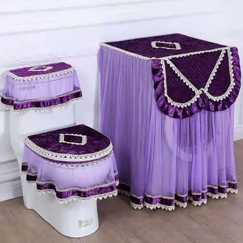 Flannelette 가장자리 변기 세트, 3 종세트, 세탁기커버, 타월, 제조판매
