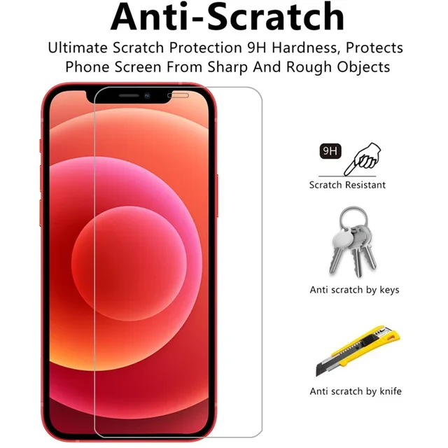 iPhone 12 미니를 위한 포괄적인 보호: 강화 유리 스크린 보호대와 보호 코크 백