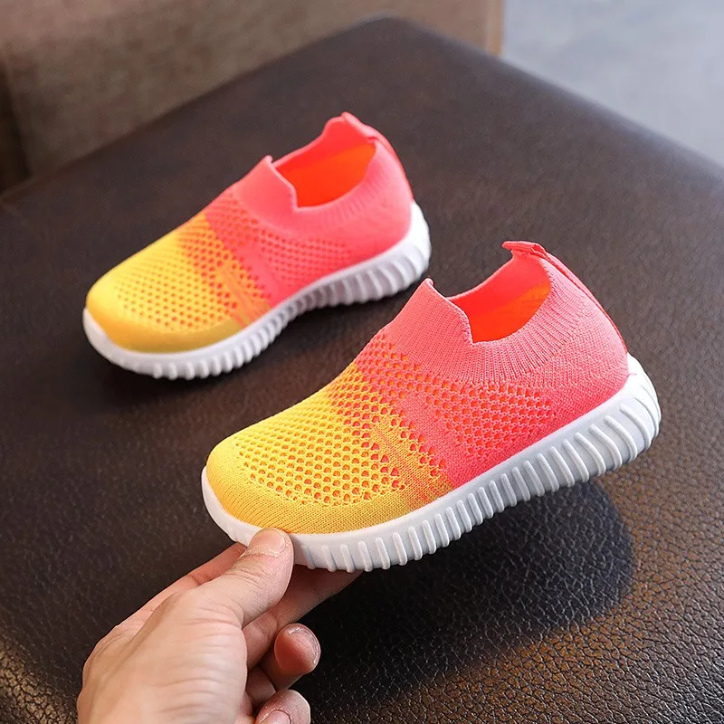 Kids Shoes Multicolor Knitted Toddler Baby Sneakers Casual Slip On Sneakers Children Shoes Kid Girls Boys Sports