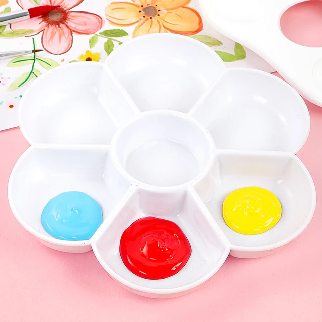 1 Pcs Mini Multi Grid Palette Artist Children Students Art Craft Color Mixing  Tray Portable Painting Palette White - AliExpress