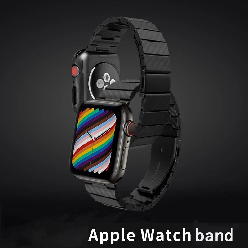 carbon fiber strap for apple watch band 44mm 42mm 41mm 45mm 40mm 38mm