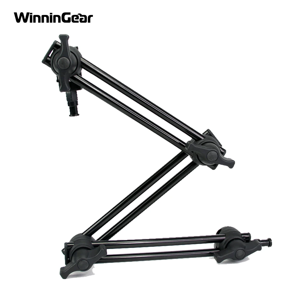 3-Section Double Articulated Arm 5/8" Hex Pin 1/4"-20 Female Thread 5/8" Pin 3/8"-16 Female Thread