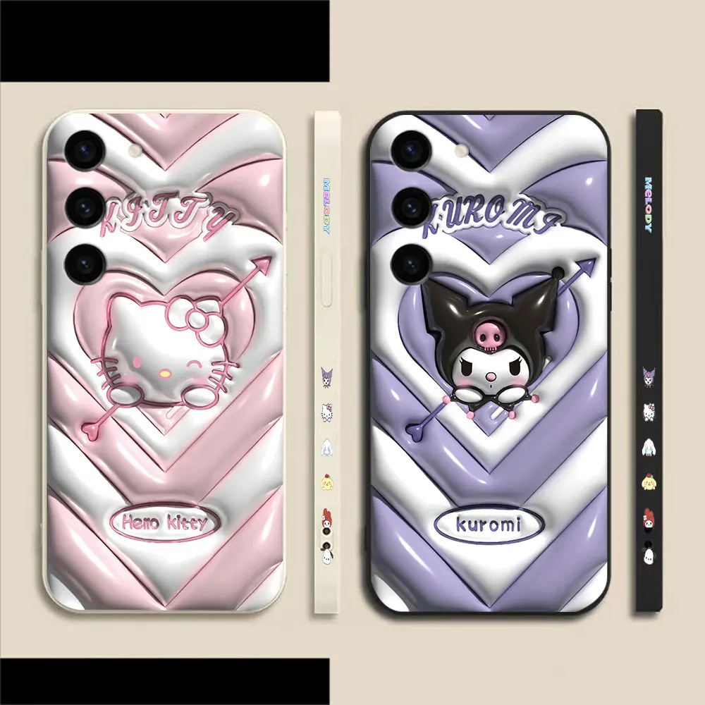 

Funny Hello K-Kitty K-kuromi Phone Case For Samsung S23 S22 S21 S20 FE S11 S11E S10 S10E S30 Ultra Plus 4G 5G Case Fundas Shell