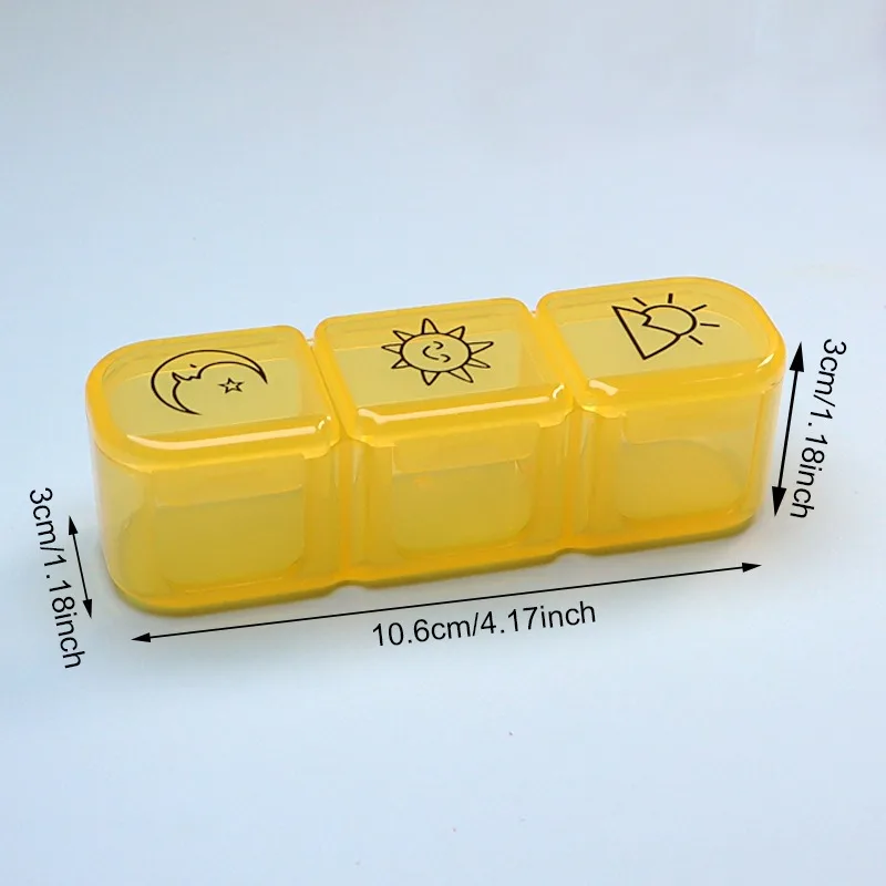 Portable Black Pill Organizer with 21 Weekly Compartments