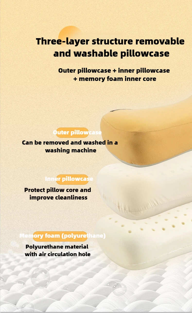 Description Picture 4 of itemHIKEMAN Camping Pillow Memory Foam Cervical Pillow Portable Outdoor Sleeping Pillows for Travel Napping Cool Camping Gear
