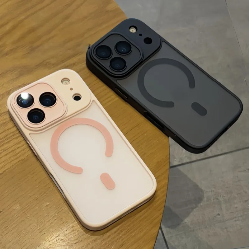 Premium Shockproof Armor Case with Magnetic Wireless Charging - Clear Matte Finish