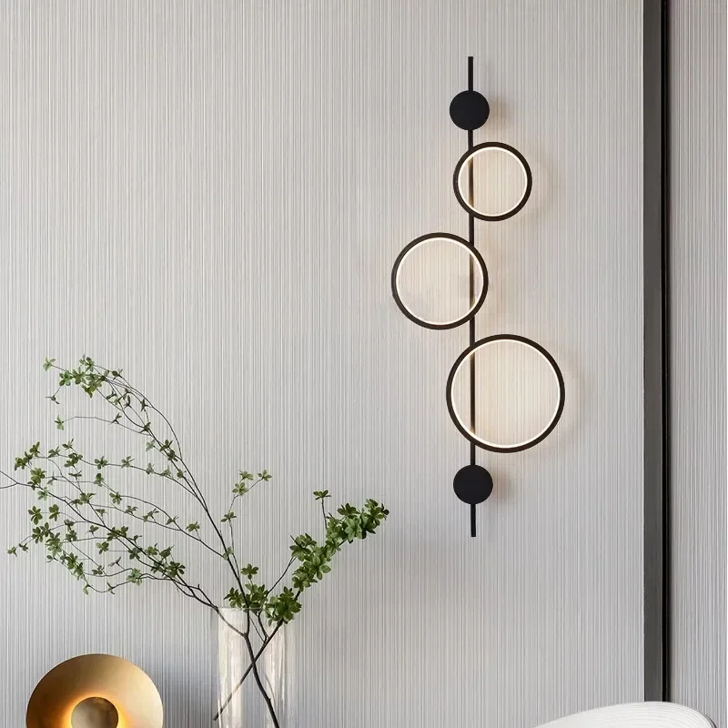 New Nordic Modern Creative Background Wall Lamp Living Room Art Bedside Bedroom Designer Study Decoration Lighting Fixtures LED 3