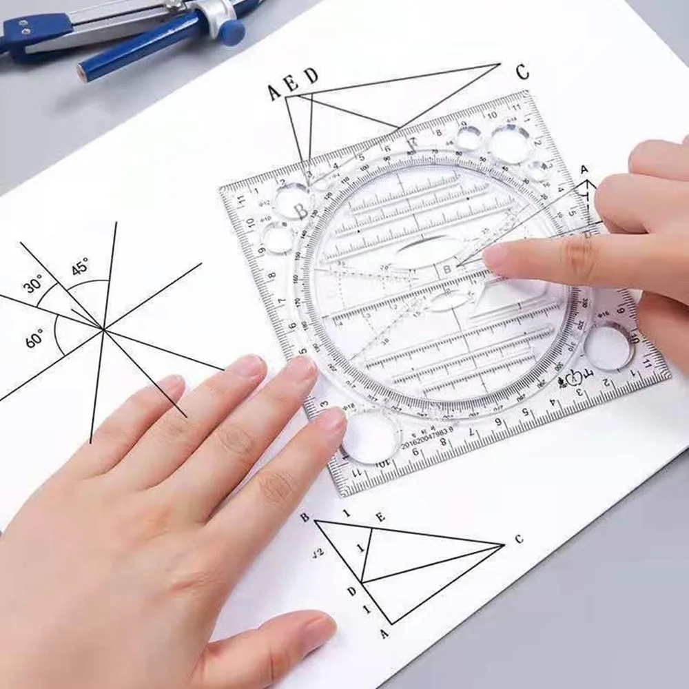 Circle Drawing Tool, Adjustable Flexible Rotary Aluminum Alloy Drawing  Circles Geometric Tool, Round Circle Template Ruler - Gauges - AliExpress