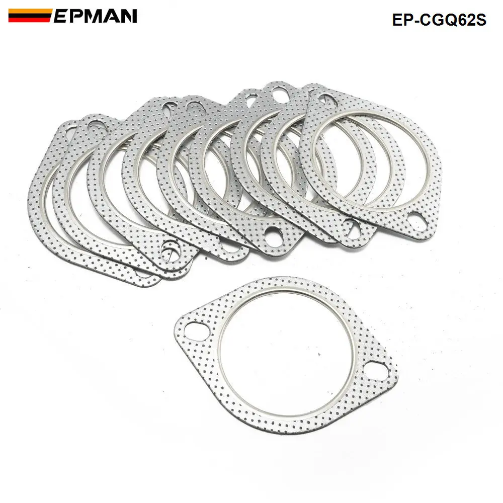 EPMAN 10PCS/LOT Exhaust Pipe To Muffler Gasket 3" CATBACK for Subaru IMPREZA WRX STI GT Turbo EP-CGQ62S
