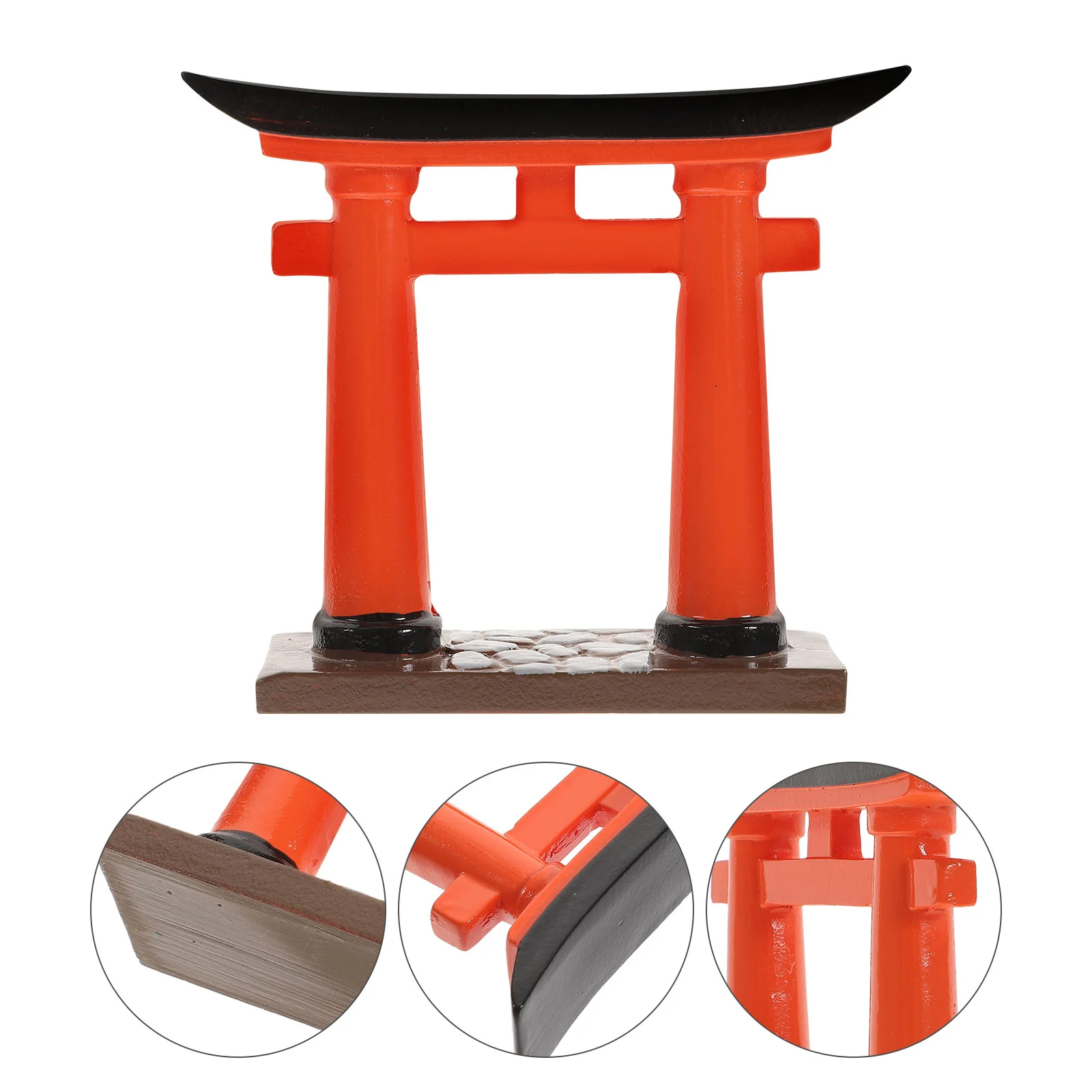 

Miniature Red Japanese Shinto Torii Gate Shinto Altar Shelf Miniature Shrine Japan Traditional Blessing Door Zen Garden Fish