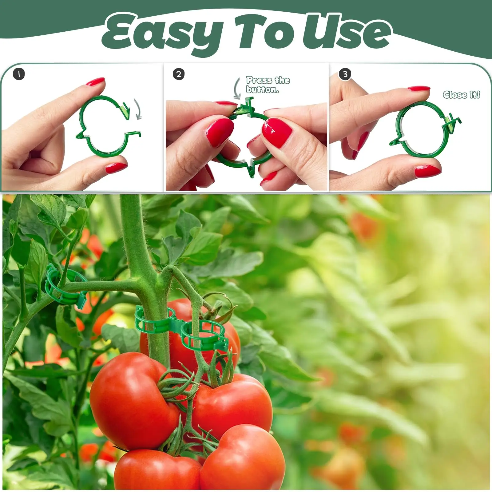 Plant Support Clips for Tomato Grape Vine