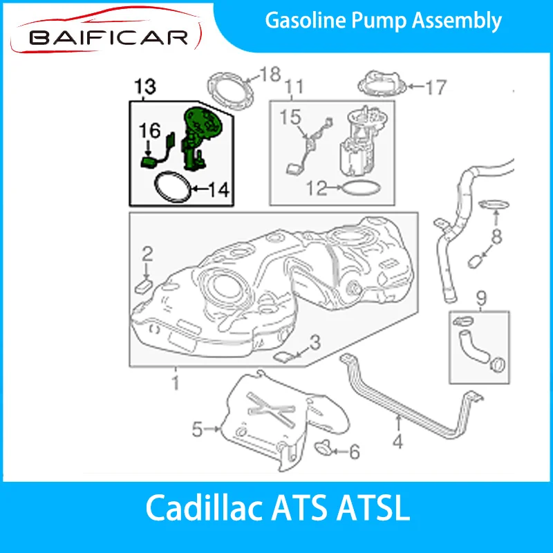 Baificar 캐딜락 ATS ATSL용  가솔린 펌프 조립 85170840, 신제품..