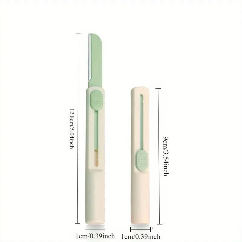 1 cylindrical telescopic eyebrow trimmer stainless steel macro eyebrow shave shaving beauty tool
