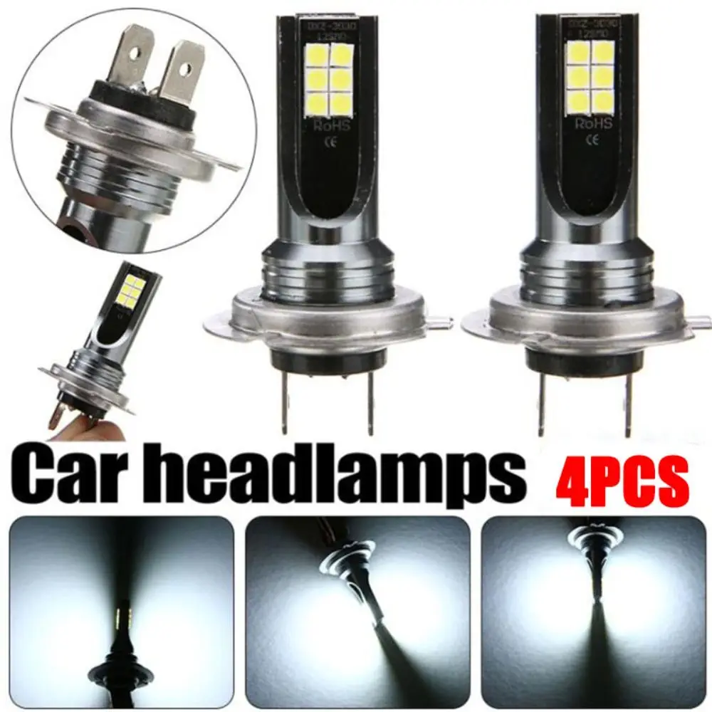 

4PCS 6500K Canbus LED Headlight Replace Error Free 24W H7 Xenon Hi/Low Kit 12V 960LM Car Bulbs Beam Fog Lamps