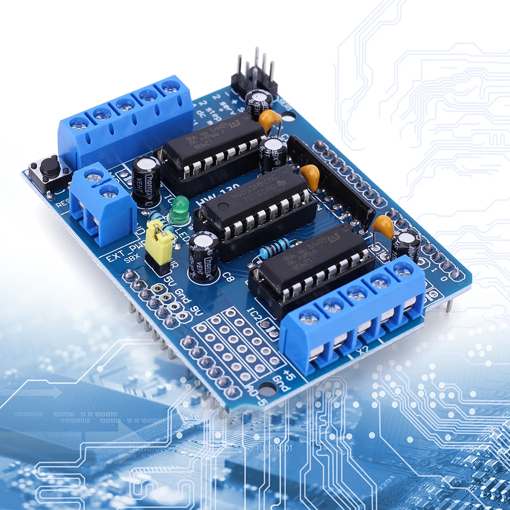 Плата Шагового Двигателя L293D, 4,5-36 В, 4 Канала, Для Arduino.