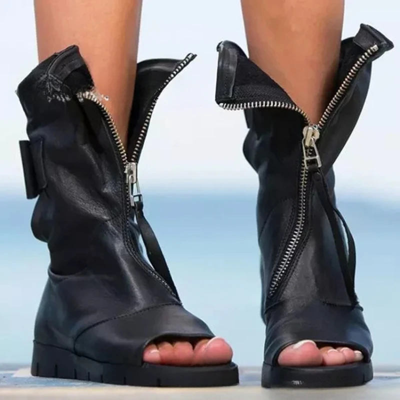 2025 Spring Autumn New Womens Sandals Simple Comfort Women Shoe Versatile Light Womens Single Boots Casual Women's Leather Shoes 2