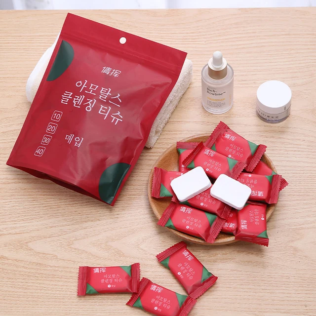 20/100pcs Compressed Towel Disposable Portable Face Towel Cotton Tissue Suitable For Travel Camping Hiking Sports Beauty Salons 2