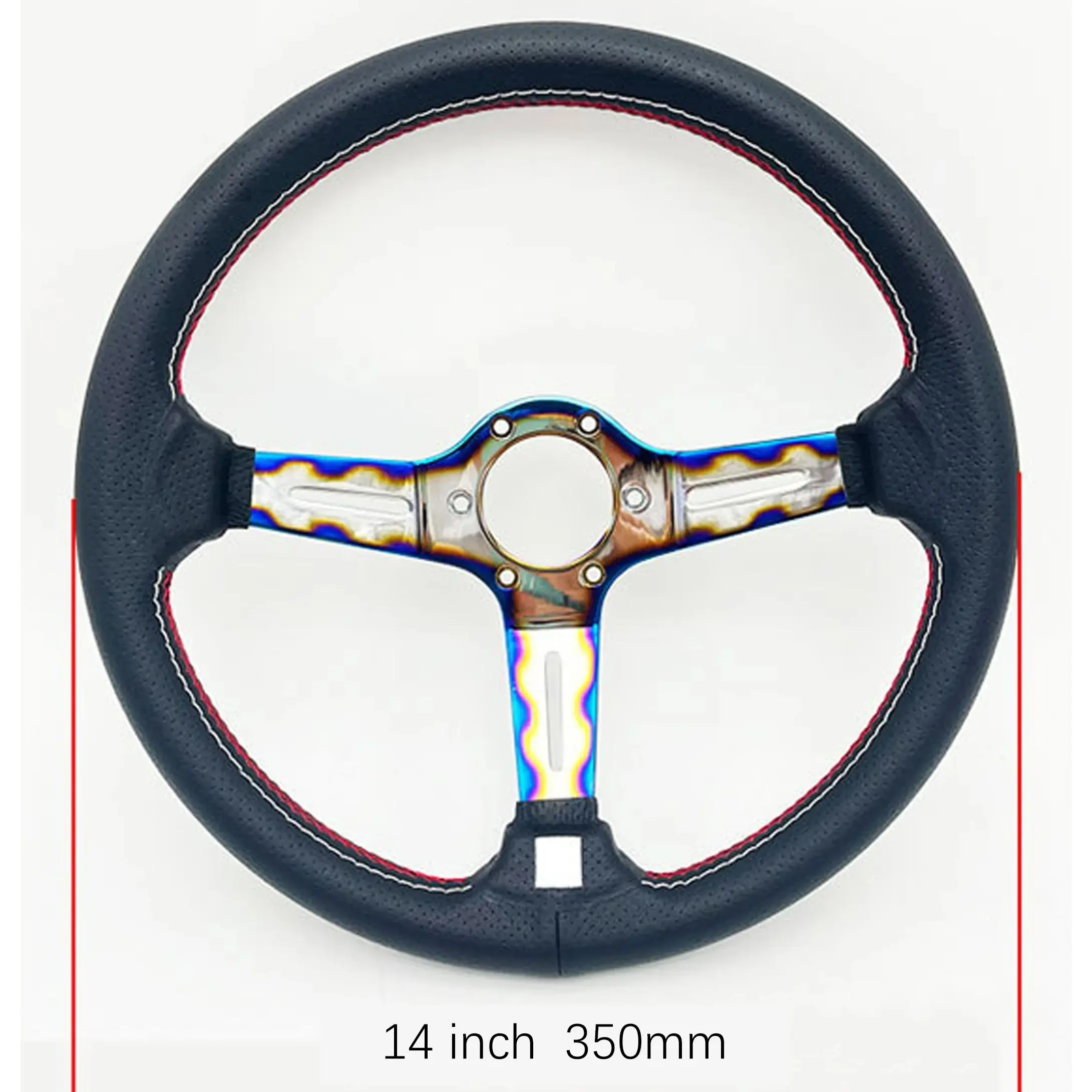 모든 차량용 범용 350mm 핸들, 구운 파란색 브래킷, 나디 핸들, 베스트 셀러 파워 스티어링 액세서리