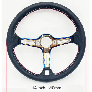 Universal 350MM Steering Wheel for All Cars Baked Blue Bracket Steering Wheel FREE Nardi Steering Wheel best sell 1