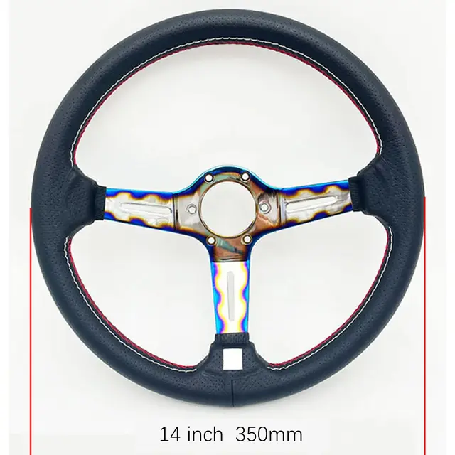 Universal 350MM Steering Wheel for All Cars Baked Blue Bracket Steering Wheel FREE Nardi Steering Wheel best sell 1