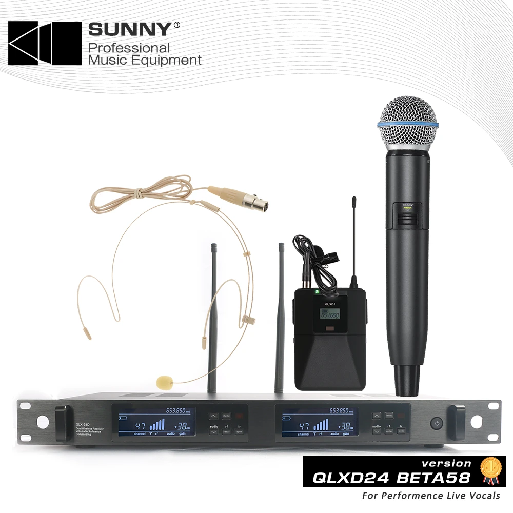 SHURE QLXD4 QLXD24 UHF True Diversity Condense Wireless Microphone