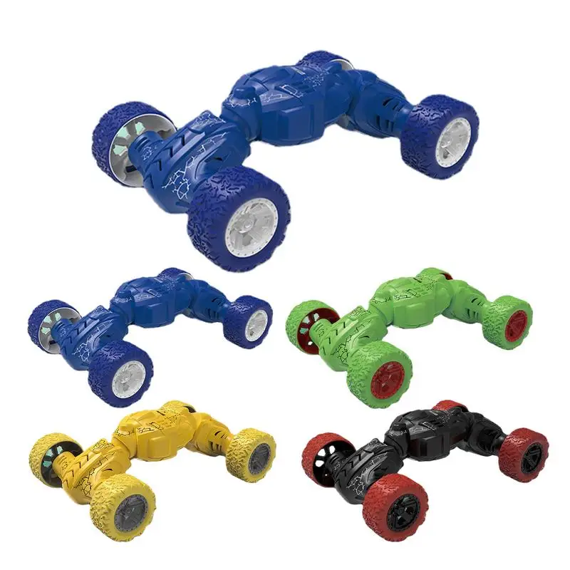 Pull Back Cars Vehicles Set Model Inertia Car Rotating Stunt Friction Powered Die-Cast Cars For Toddlers, Boys, And Girls