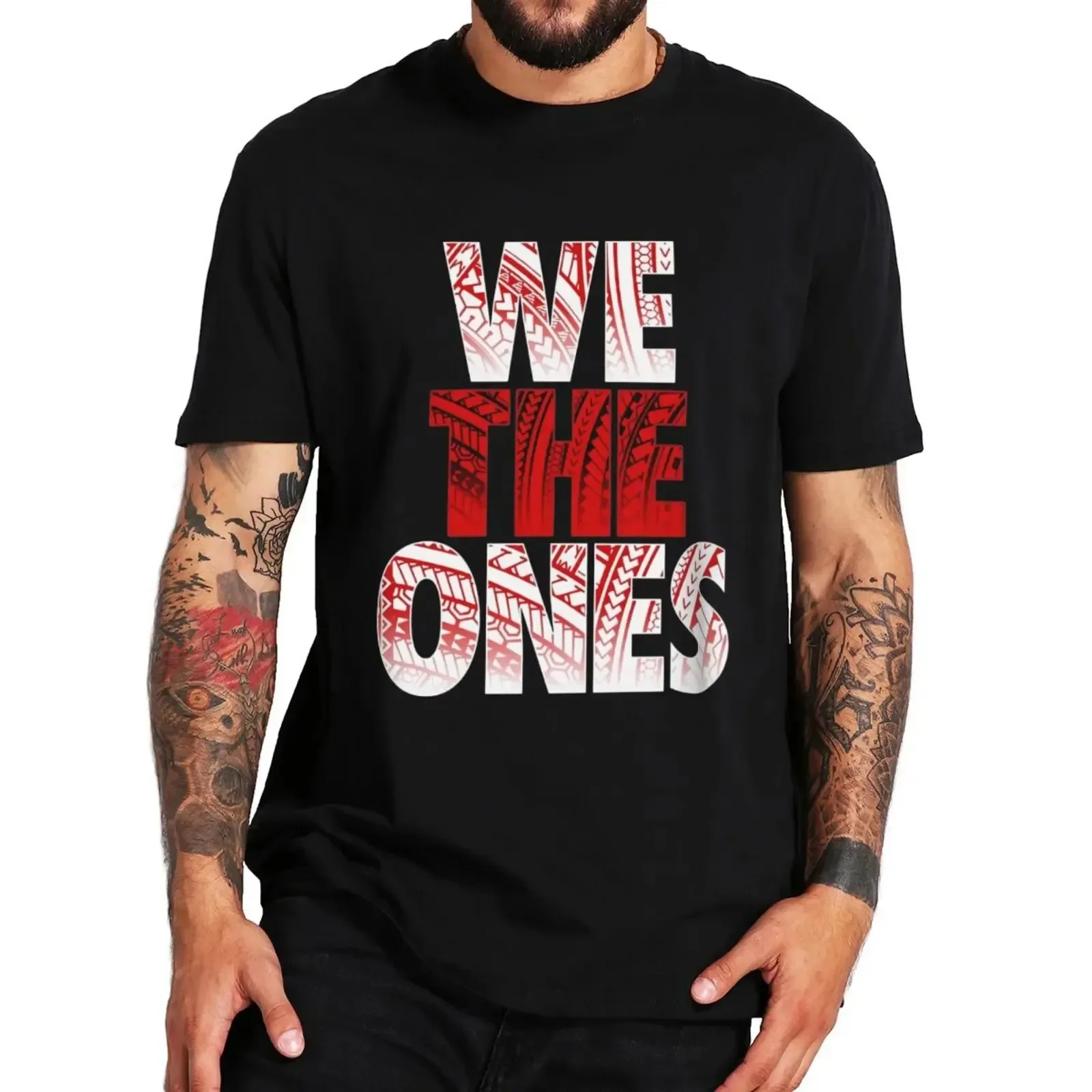 

Мужская летняя футболка с коротким рукавом и надписью «We The Ones»