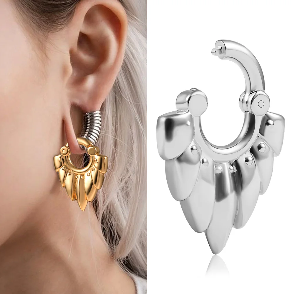 

Vankula 2PCS Stainless Steel Rocks Ear Weights Expander for Earlobe Piercing 6g(4mm) Ears Hanger Gauges Earrings Body Jewelry