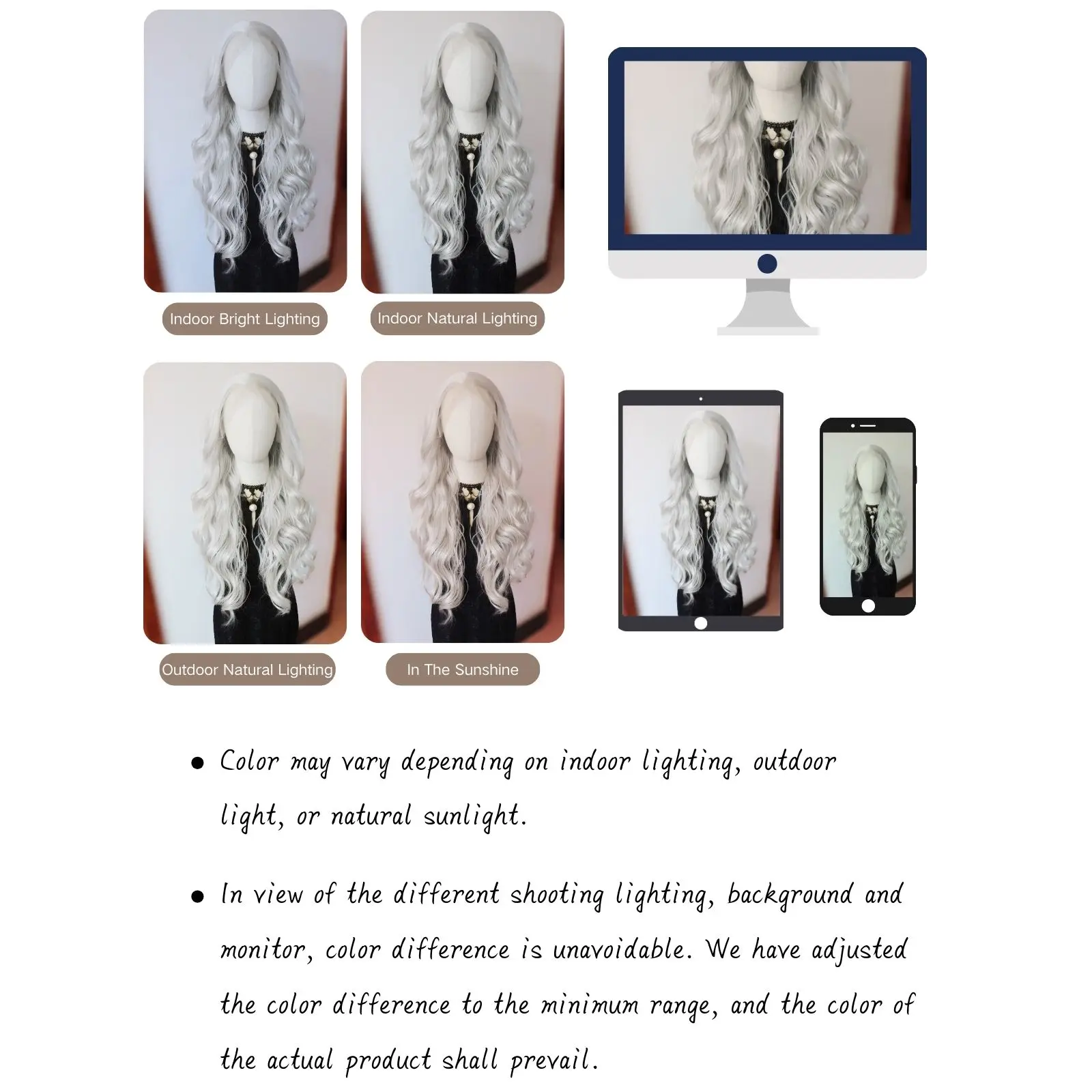 Long Wavy White Synthetic Lace Front Wig Heat Resistant Fiber Body Wavy Lace Front Wig Pre Plucked Natural Hairline Wig 26Inch