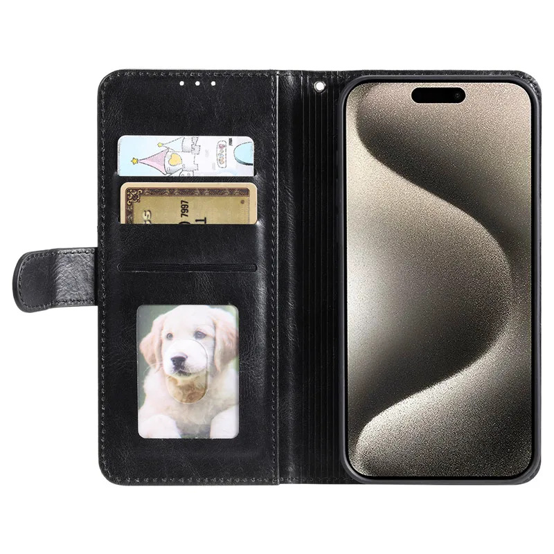 Classic PU Leather Wallet Phone Case - Fashionable Protective Cover