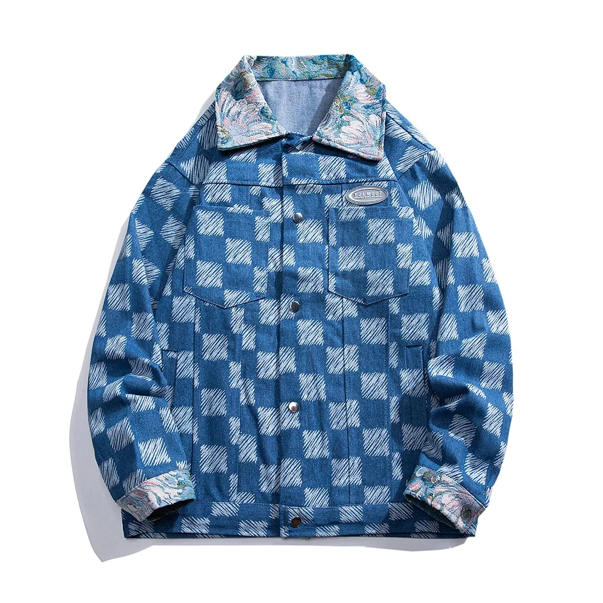 

Men's Denim Shirt 2023 Spring and Autumn New Casual Loose Jean Jacket Male Brand Plaid Shirts For Men Fashion Clothing