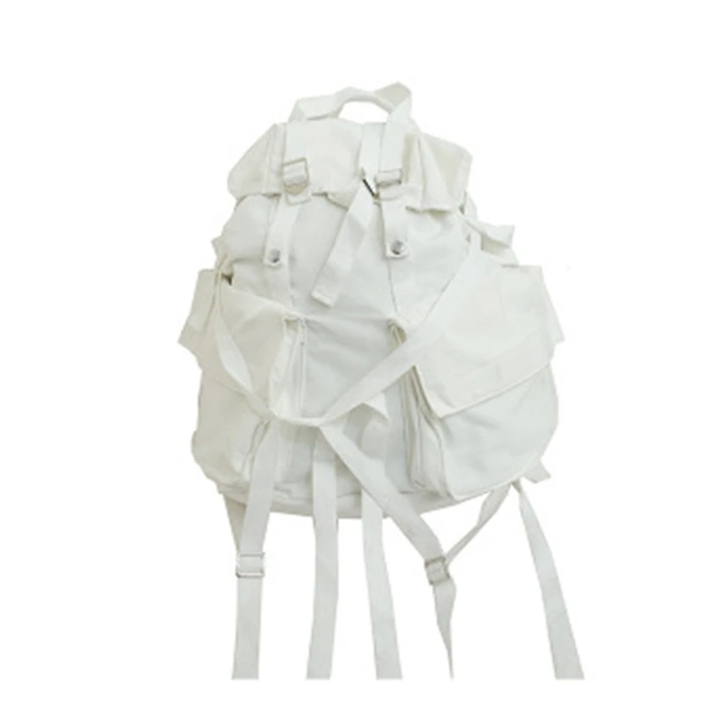 

Large Capacity White Backpack Multifunctional Outdoor Travel Backpack Men And Women Leisure Student School Bag